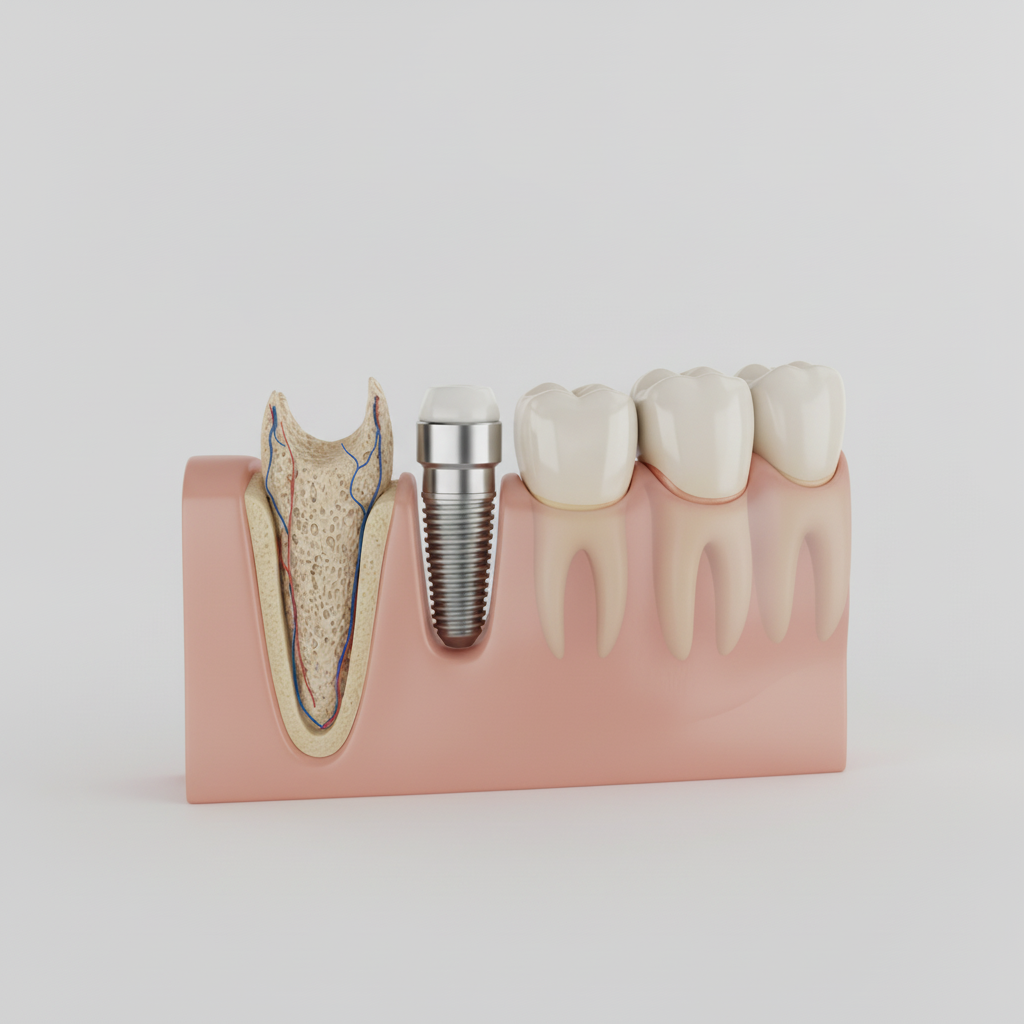 Dental Problems in Adults can lead to tooth loss; modern implants effectively replace missing teeth and restore function.