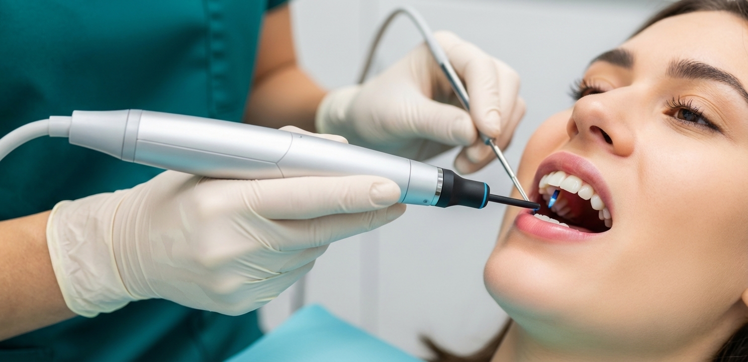 High-Tech Dental Veneer Impression Process Veneers in Turkey utilize advanced 3D scanning technology for precise custom smile design.
