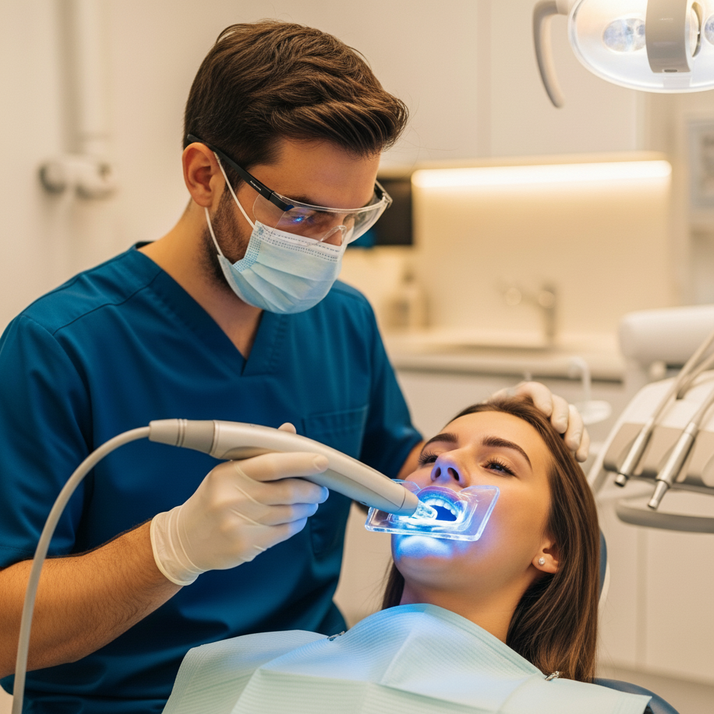 Fix Yellow Teeth using a safe and effective in-office whitening procedure performed by a dental professional