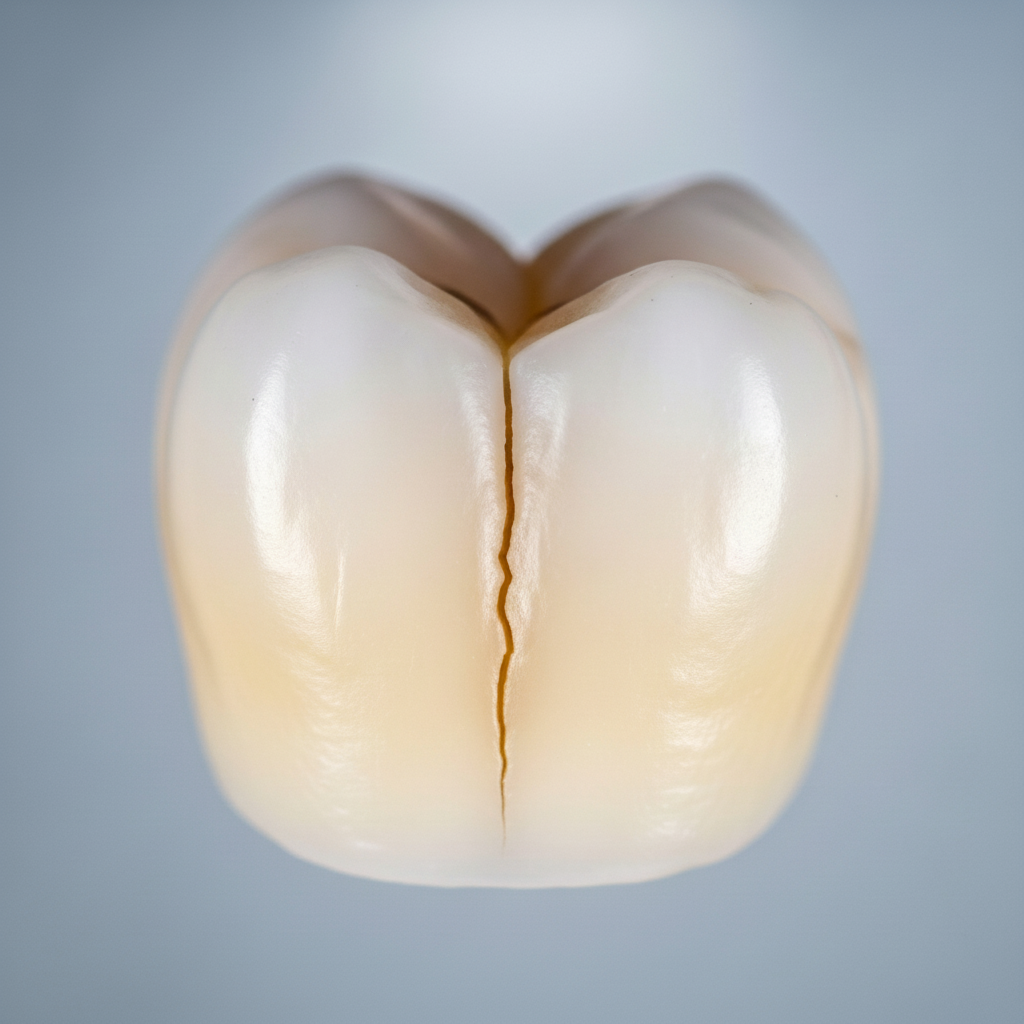 Cracked Tooth from Physical Dental Injury Dental Infection often begins when an injury or trauma causes a crack in a tooth, creating a pathway for bacteria