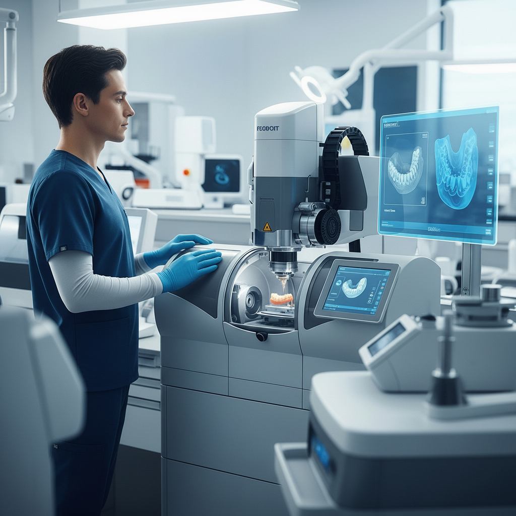 High-Tech Dental Crown Fabrication Process Cosmetic Dentistry utilizes advanced CAD/CAM technology in Turkish clinics for precise, high-quality results