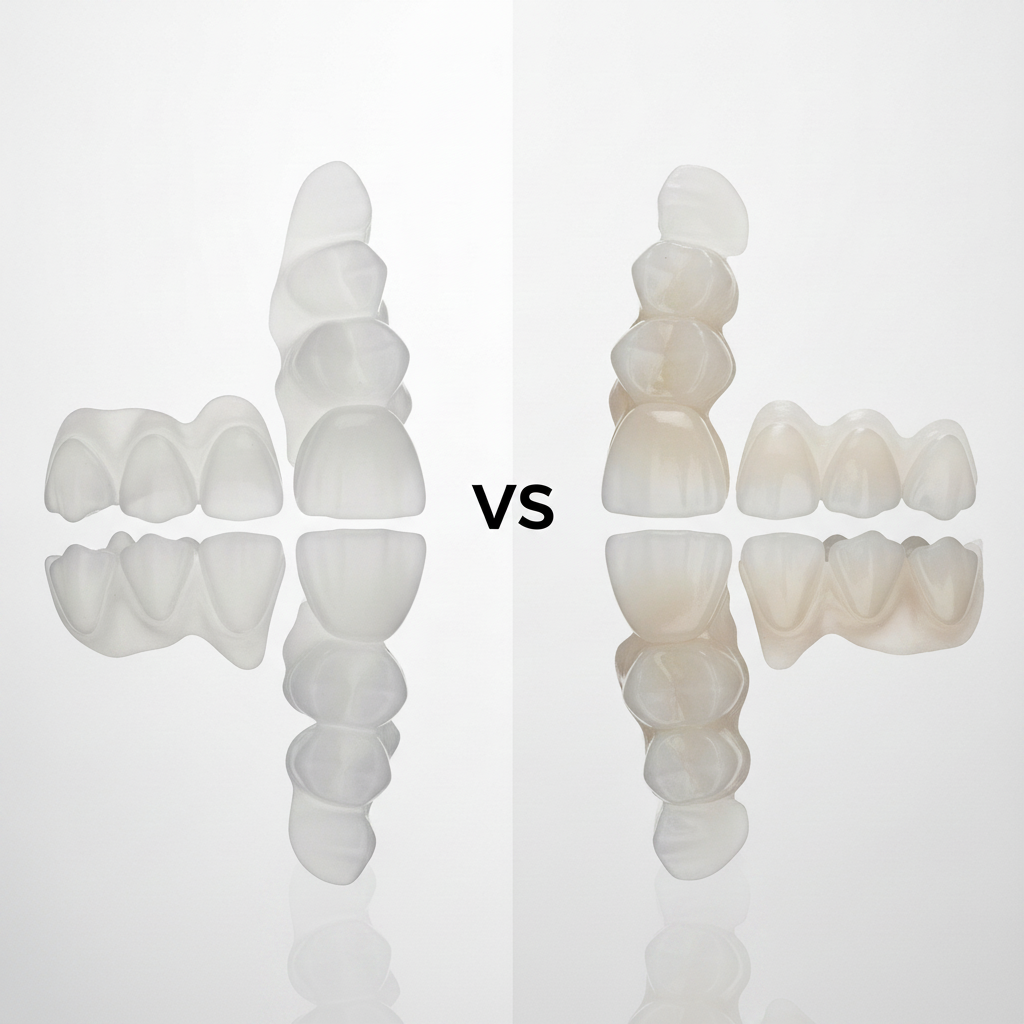 Distinct qualities of dental veneer materials Cost of Veneers in Canada: Exploring the distinct material differences between porcelain and composite options.