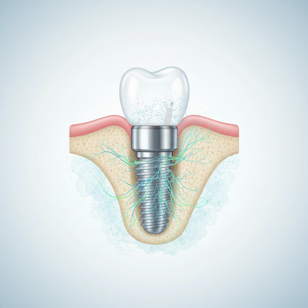 Recovery Process After Dental Implants: Osseointegration, the critical fusion of implant with jawbone, ensuring stability.