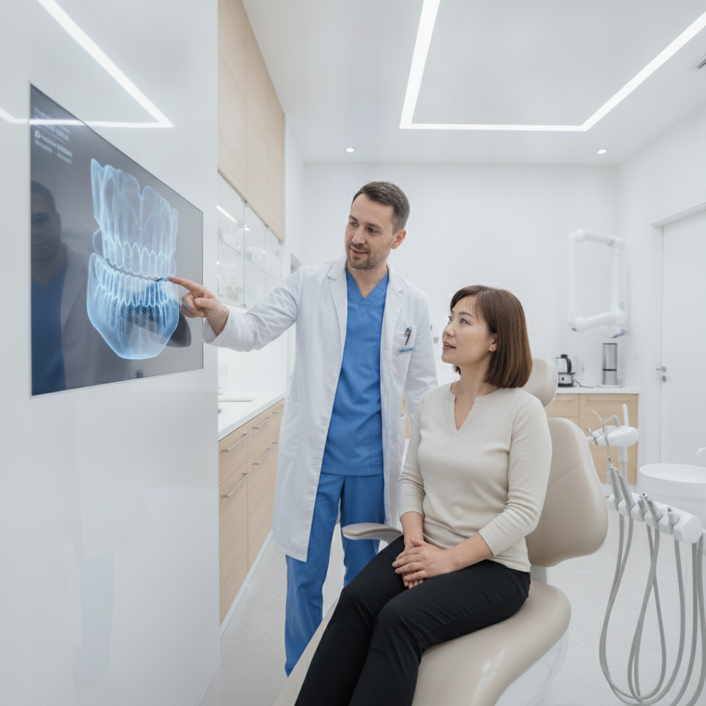 Initial Dental Consultation for International Patients Dental Treatment Journey for International Patients involves a crucial initial clinic consultation for personalized care and planning.