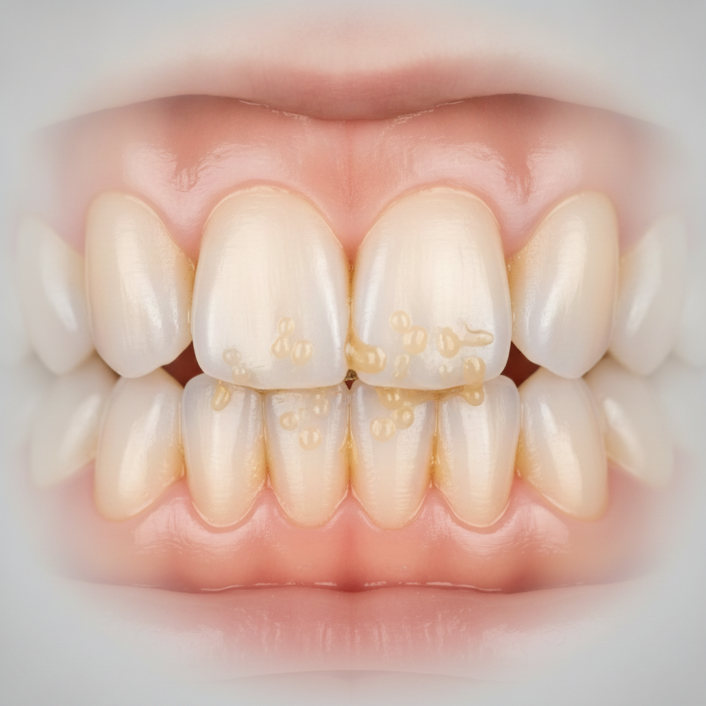 Plaque and Gum Inflammation Visualized Stop Brushing Your Teeth consequences: plaque buildup, inflamed gums, and the onset of gingivitis.
