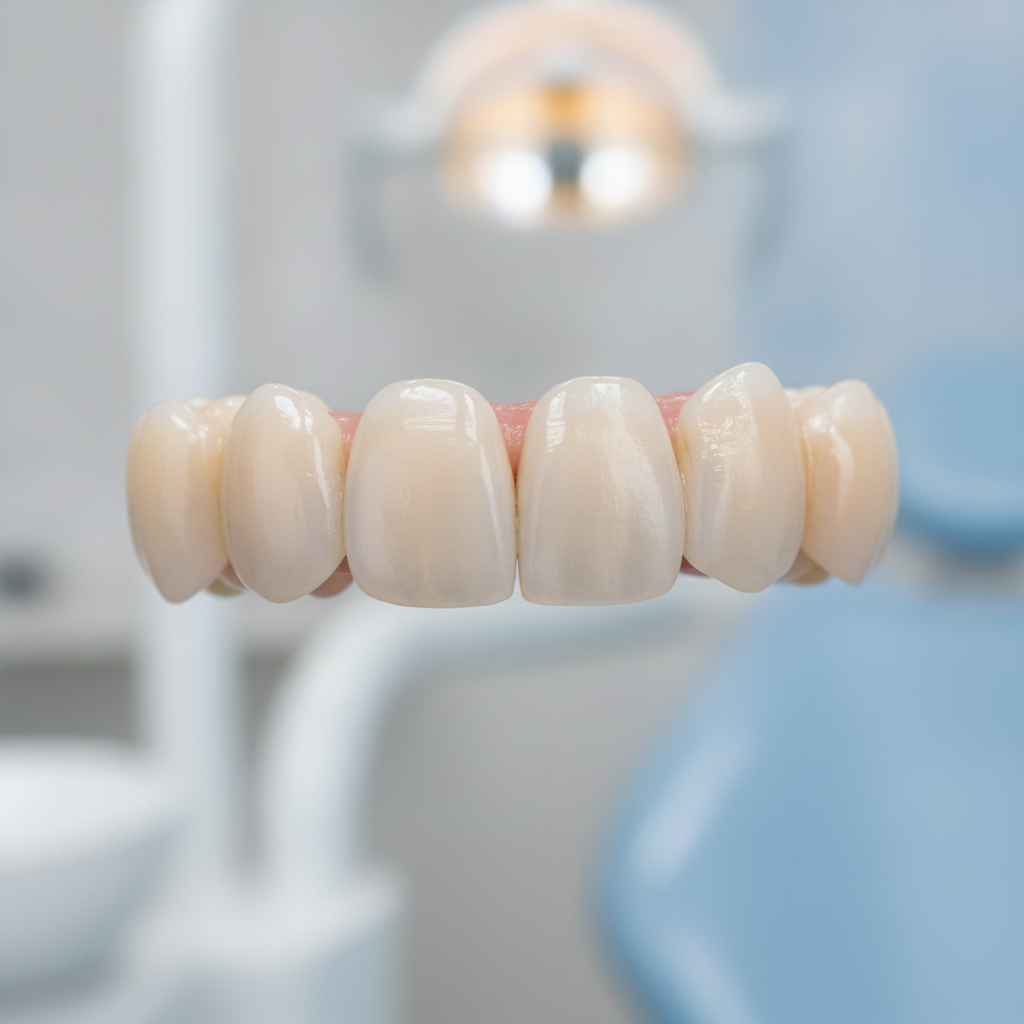 Visualizing porcelain and composite veneer differences What to Know Before Getting Veneers: Distinct visual properties of porcelain and composite dental materials side by side
