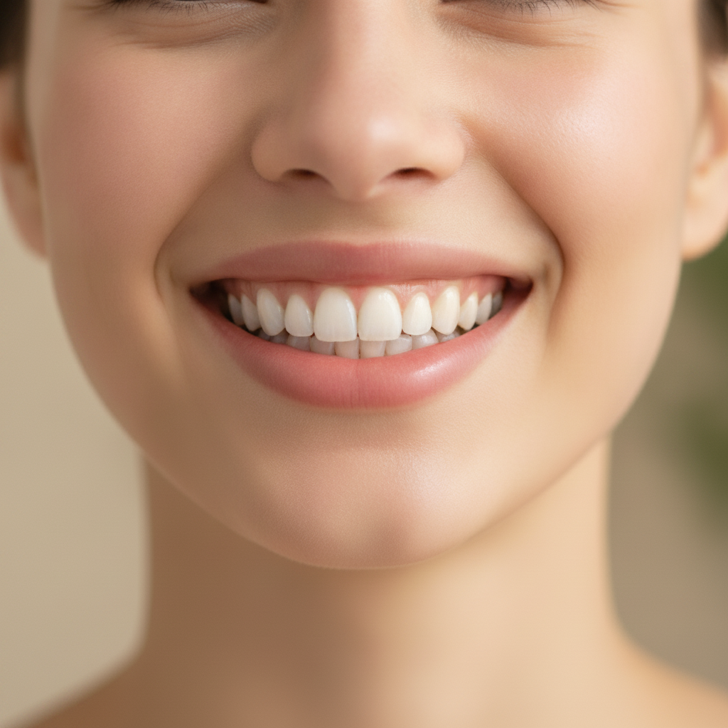 Bright white smile, healthy dental aesthetics How to Get a Perfect Smile in 7 Days achieved through modern dental cosmetic treatments and good oral health