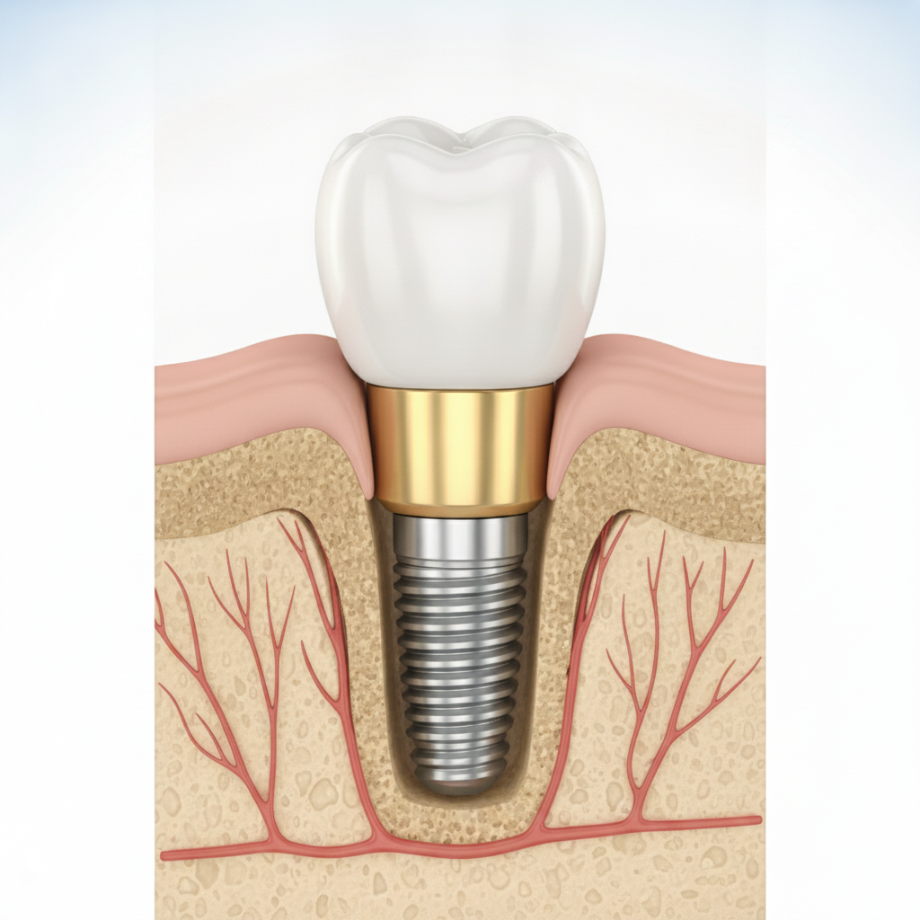 Complete Dental Implant Crown Restoration Best Solution for Missing Teeth involves dental implants replicating natural tooth structure from root up