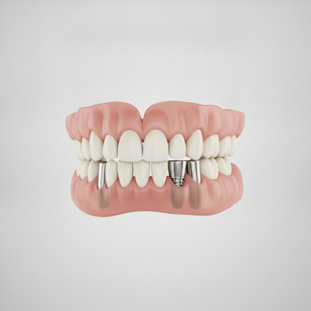 All-on-4 Dental Implants Cost in Canada: Understanding the stable structure of a full arch prosthesis on four implants.