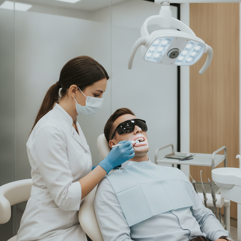 Teeth Whitening Cost in Canada often includes professional in-office procedures performed by a dentist